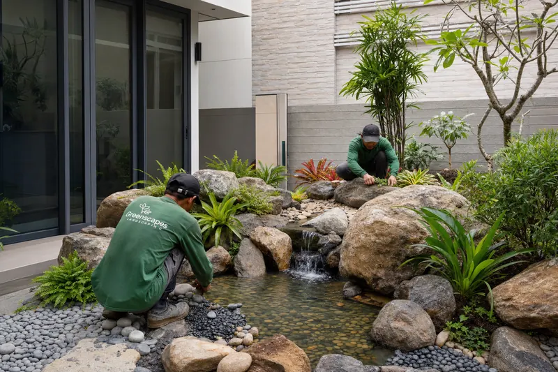 Teichbau – Anlage eines Gartenteichs mit Natursteinen