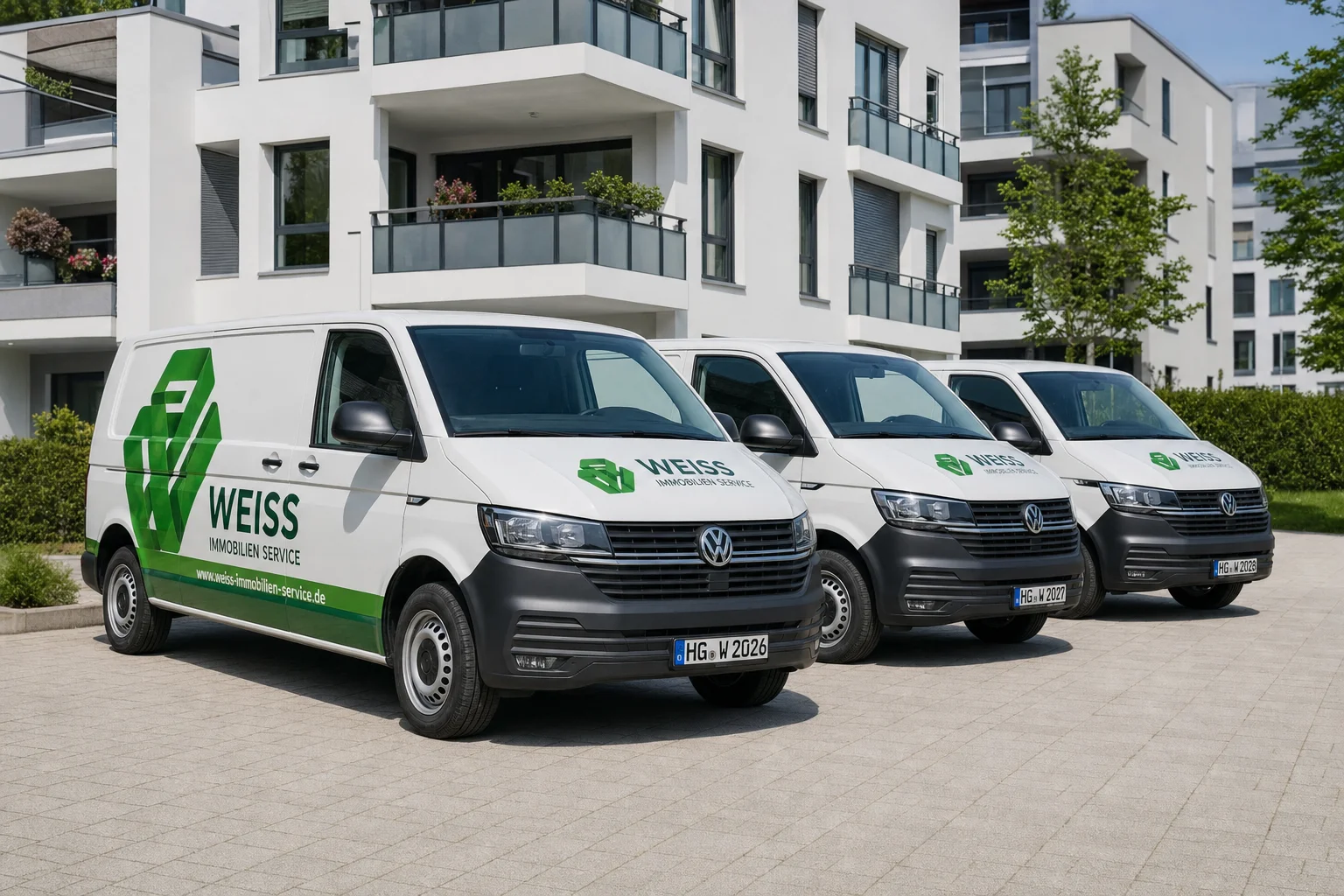 Weiss Immobilien Service Fahrzeuge im Notfalleinsatz